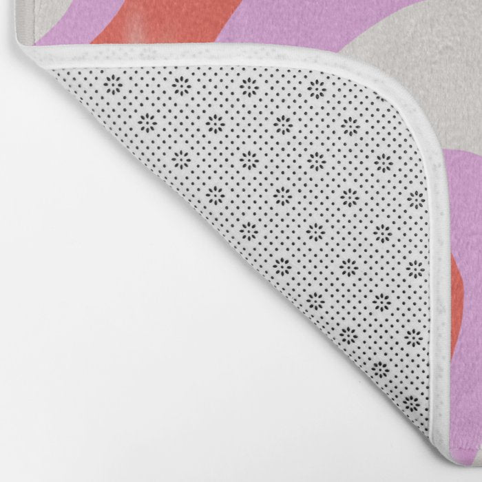 Groovy Party swirls pink Bath Mat Gallery Image 2