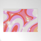 Groovy Party swirls pink Welcome Mat Gallery Image 1