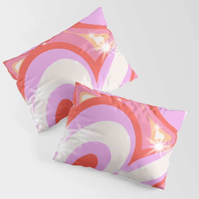 Groovy Party swirls pink Pillow Sham Gallery Image 3