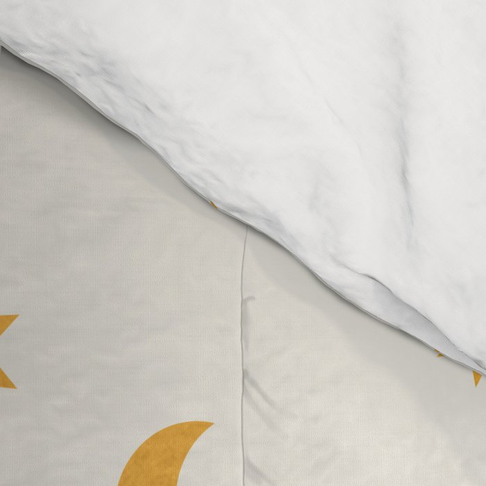 Moon Stars Pattern - Gold Comforter Gallery Image 4
