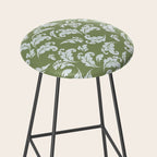 Elegant Epsom and Bit Of Blue Leaves Stool Gallery Image 2