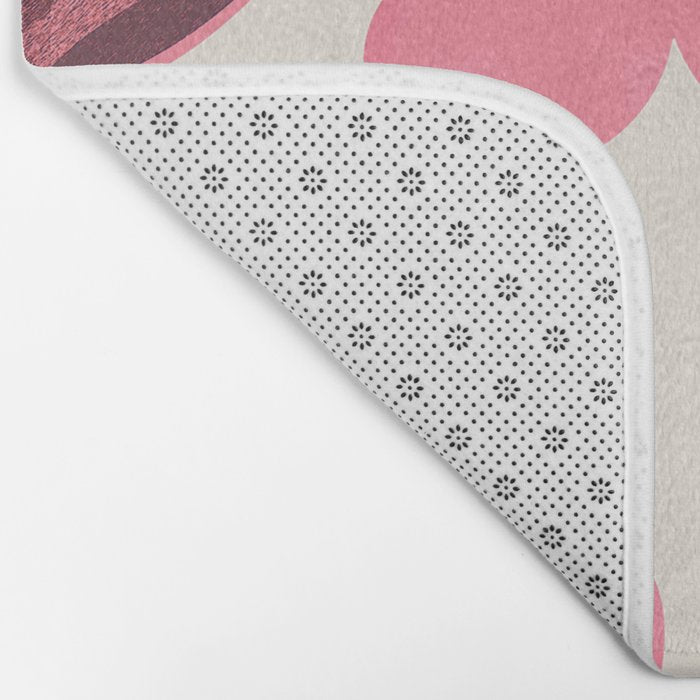 Soft Pink Flowers Bath Mat Gallery Image 2