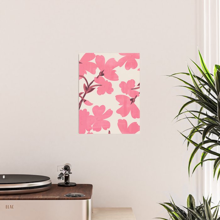 Soft Pink Flowers Poster Gallery Image 2