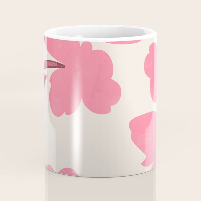 Soft Pink Flowers Coffee Mug Gallery Image 4