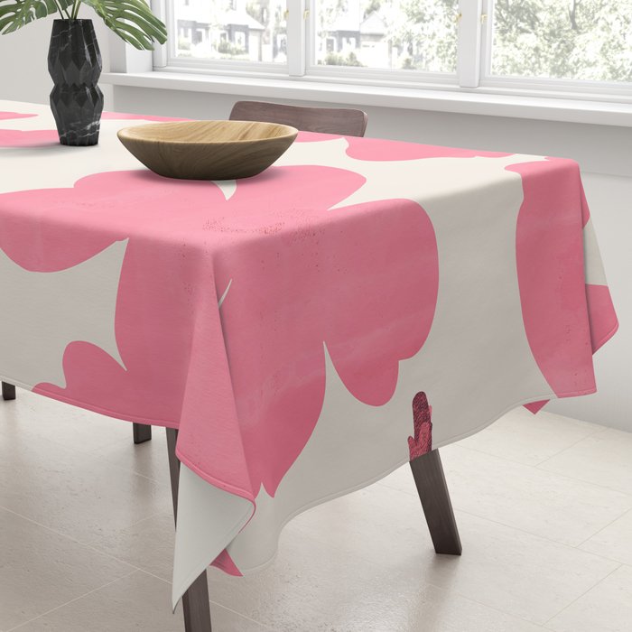 Soft Pink Flowers Tablecloth Gallery Image 3