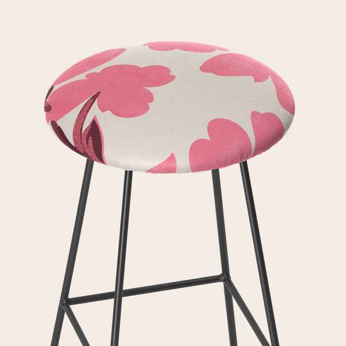 Soft Pink Flowers Stool Gallery Image 2