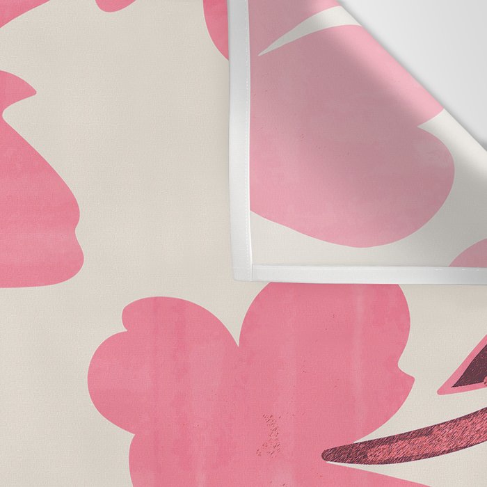 Soft Pink Flowers Wall Tapestry Gallery Image 3
