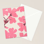 Soft Pink Flowers Stationery Card Gallery Image 2