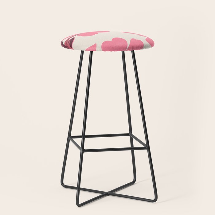Soft Pink Flowers Stool Gallery Image 1