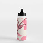 Soft Pink Flowers Water Bottle Gallery Image 3