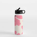 Soft Pink Flowers Water Bottle Gallery Image 1
