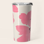 Soft Pink Flowers Travel Mug Gallery Image 2