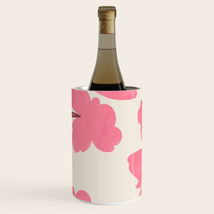 Soft Pink Flowers Wine Chiller Gallery Image 1