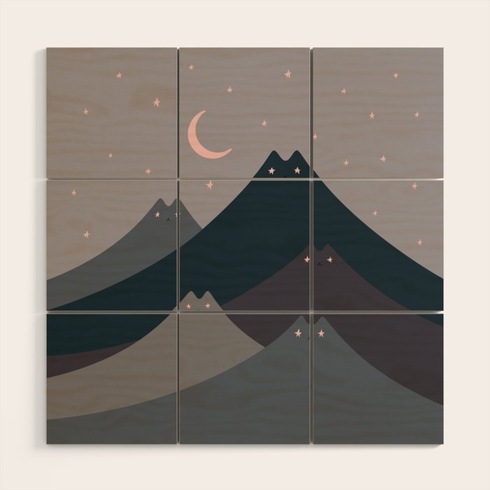 Cat Landscape 116: Starry starry eyes Wood Wall Art Gallery Image 1