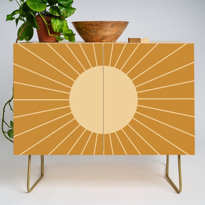 Minimal Sunrays - Golden Credenza Gallery Image 1