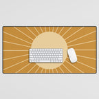 Minimal Sunrays - Golden Desk Mat Gallery Image 1