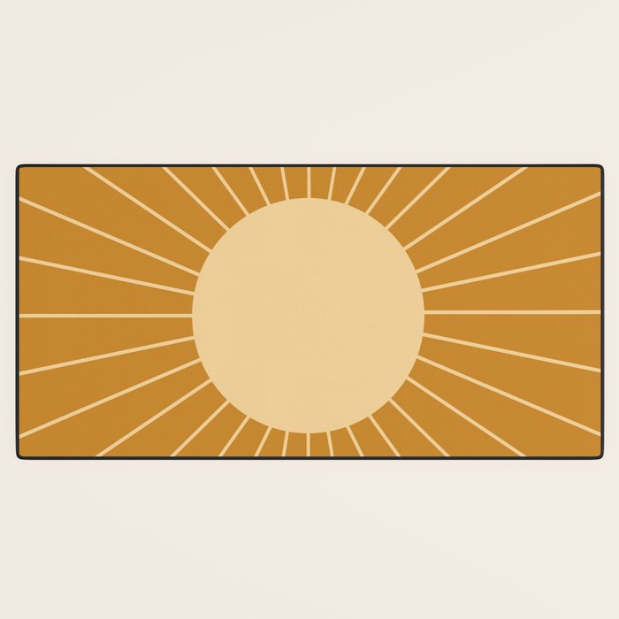 Minimal Sunrays - Golden Desk Mat Gallery Image 3