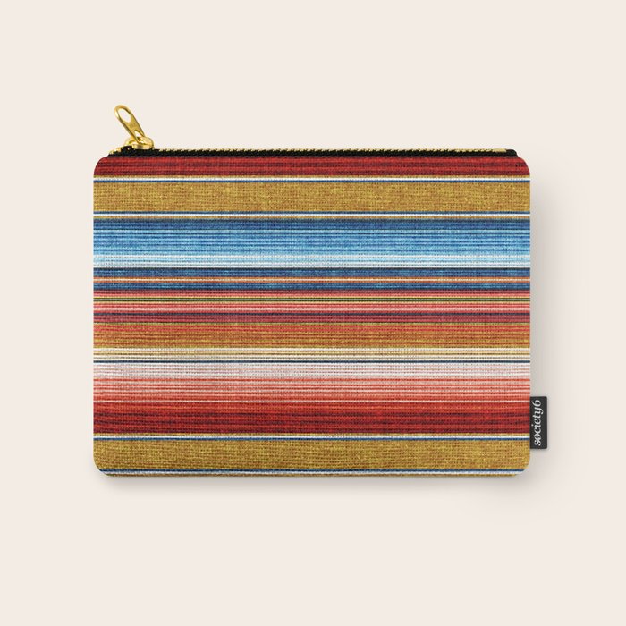 serape southwest stripe - red, blue, gold Carry All Pouch Gallery Image 1