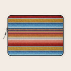 serape southwest stripe - red, blue, gold Laptop Sleeve Gallery Image 1