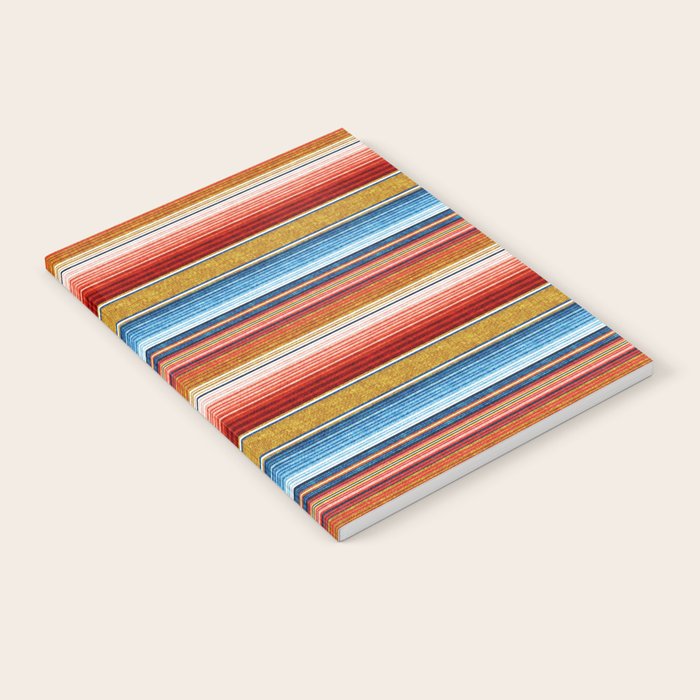 serape southwest stripe - red, blue, gold Notebook Gallery Image 2
