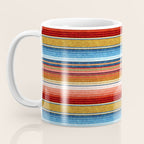 serape southwest stripe - red, blue, gold Coffee Mug Gallery Image 3