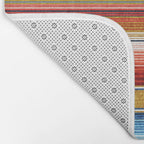serape southwest stripe - red, blue, gold Bath Mat Gallery Image 2
