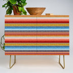 serape southwest stripe - red, blue, gold Credenza Gallery Image 1