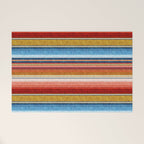serape southwest stripe - red, blue, gold Welcome Mat Gallery Image 1