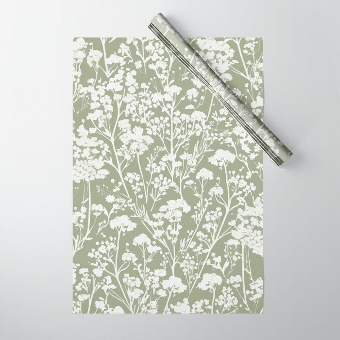 Sage Bloom in Floral Wrapping Paper Gallery Image 1