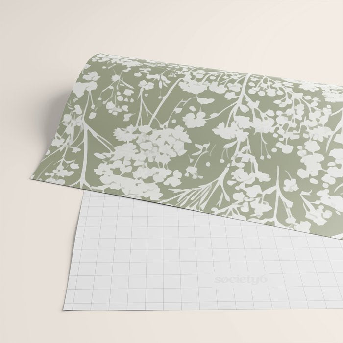 Sage Bloom in Floral Wrapping Paper Gallery Image 2