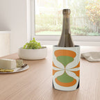 Mid-Century Modern Art 1.4 - Green & Orange Flower Wine Chiller Gallery Image 4