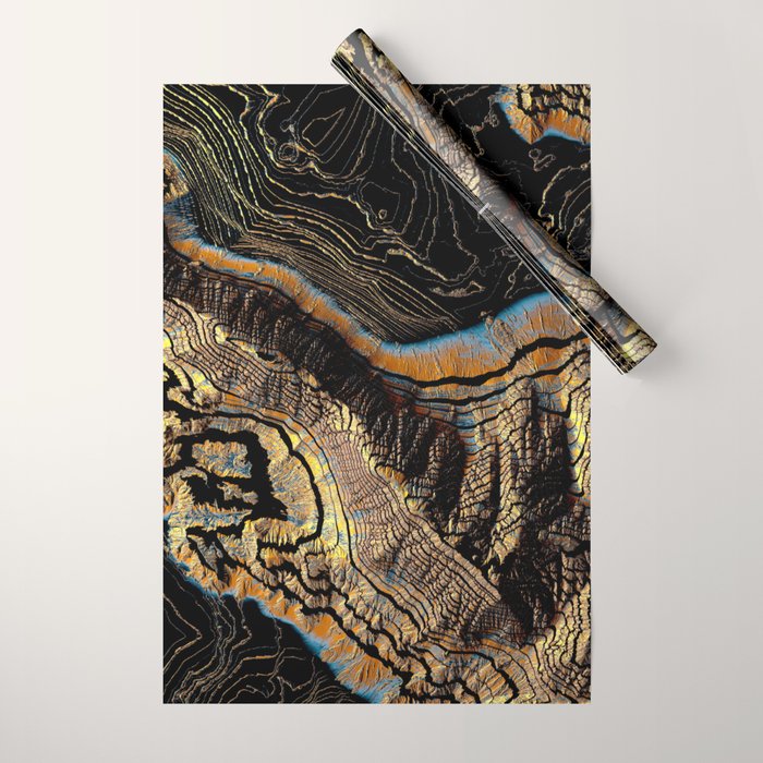 Golden Canyons Wrapping Paper Gallery Image 1
