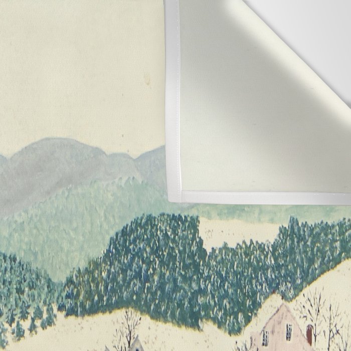 Anna Mary Robertson 'Grandma' Moses To Grandma's House We Go on Thanksgiving Day Folk Art Wall Tapestry Gallery Image 3