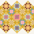 Checkerboard Quilt Shapes - Multicolor Gold Coffee Mug Gallery Image 2