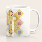 Checkerboard Quilt Shapes - Multicolor Gold Coffee Mug Gallery Image 1