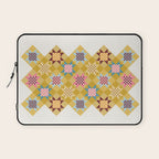 Checkerboard Quilt Shapes - Multicolor Gold Laptop Sleeve Gallery Image 1