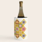 Checkerboard Quilt Shapes - Multicolor Gold Wine Chiller Gallery Image 3
