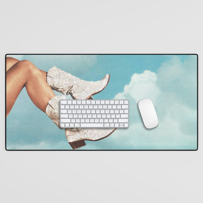 These Boots - Glitter Blue Sky Landscape Desk Mat Gallery Image 1