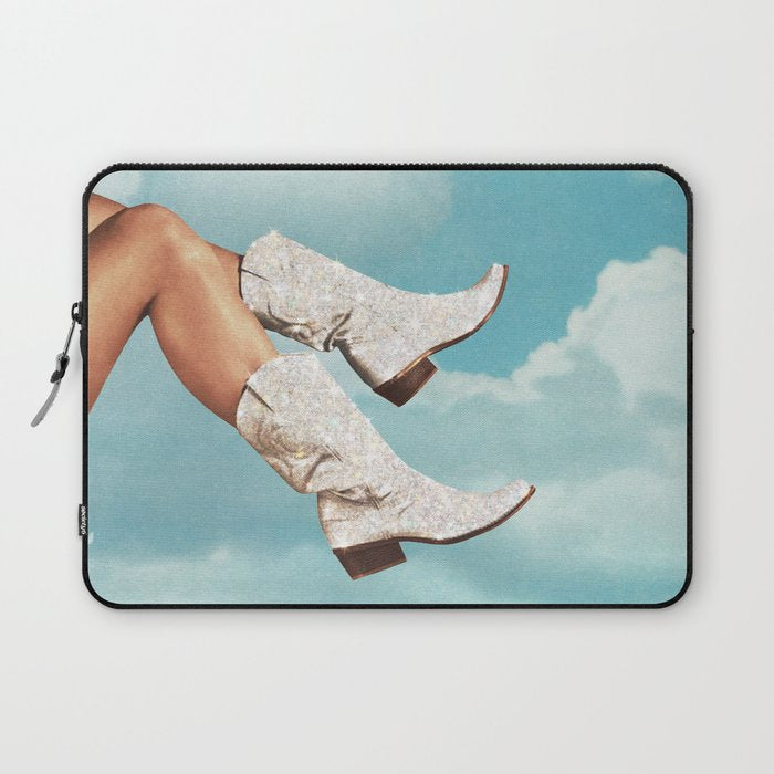 These Boots - Glitter Blue Sky Landscape Laptop Sleeve Gallery Image 1