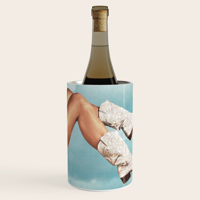 These Boots - Glitter Blue Sky Landscape Wine Chiller Gallery Image 2