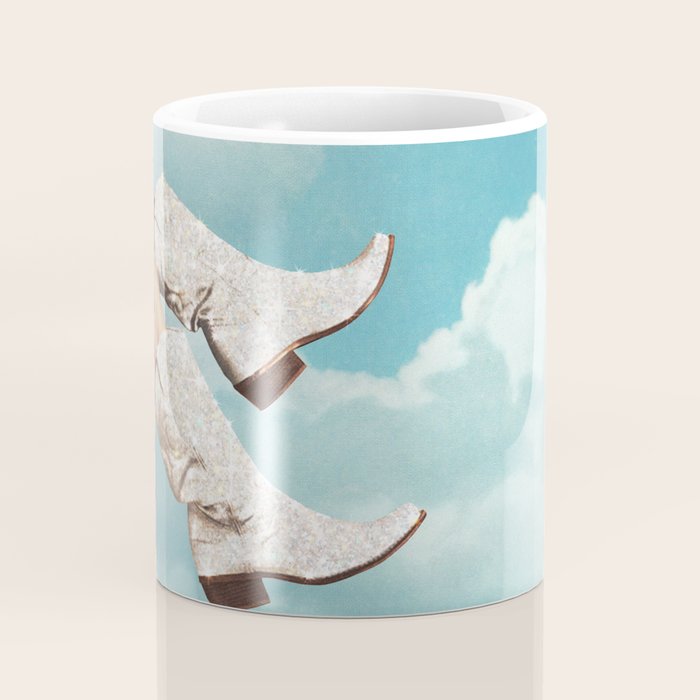 These Boots - Glitter Blue Sky Landscape Coffee Mug Gallery Image 4