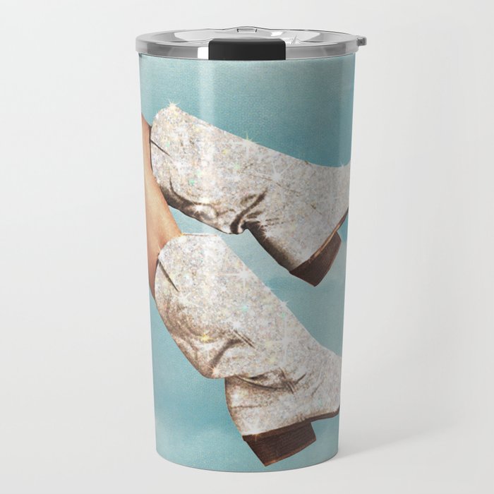 These Boots - Glitter Blue Sky Landscape Travel Mug Gallery Image 1