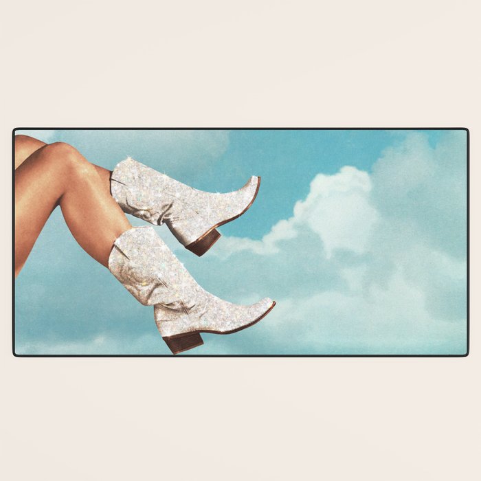 These Boots - Glitter Blue Sky Landscape Desk Mat Gallery Image 3