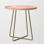 Happy Flower 60s Retro Vibe Pink Blush Mustard  Side Table Gallery Image 1