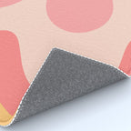 Happy Flower 60s Retro Vibe Pink Blush Mustard  Rug Gallery Image 4