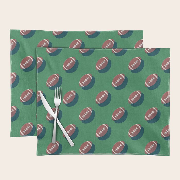 BALLS American Football - pattern Placemat Gallery Image 1