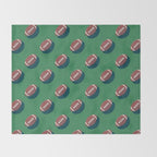 BALLS American Football - pattern Throw Blanket Gallery Image 2