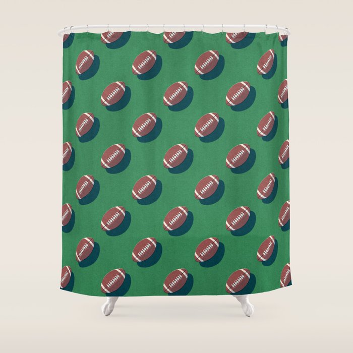 BALLS American Football - pattern Shower Curtain Gallery Image 1