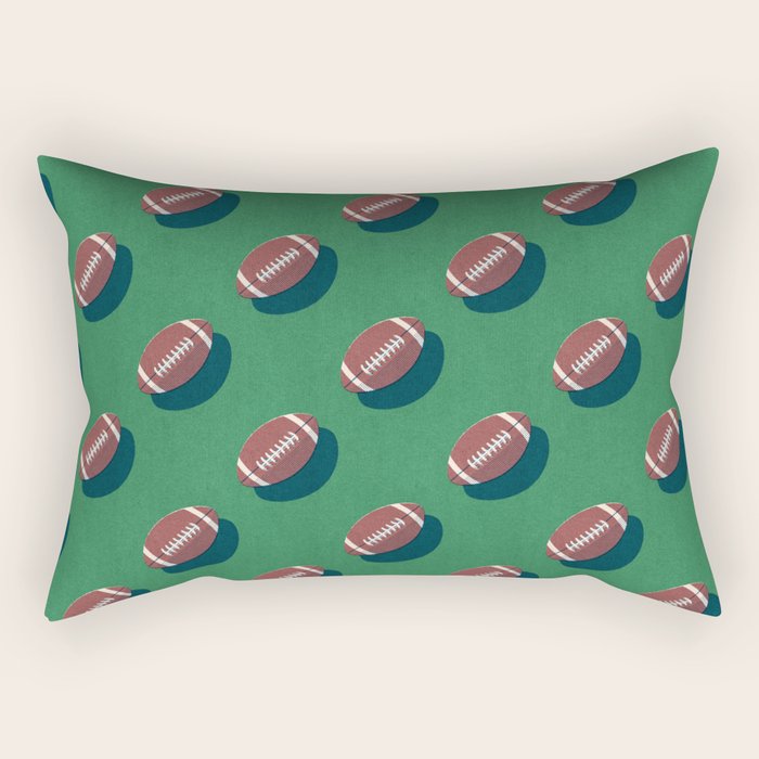 BALLS American Football - pattern Rectangular Pillow Gallery Image 2