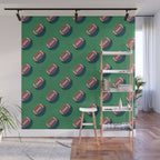 BALLS American Football - pattern Wall Mural Gallery Image 1